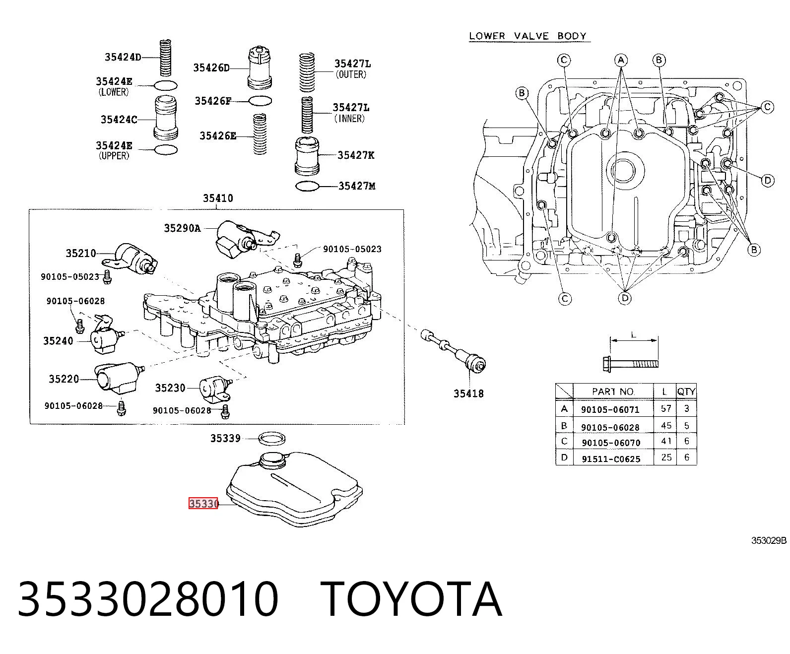 3533028010 Toyota Масляный фильтр АКПП