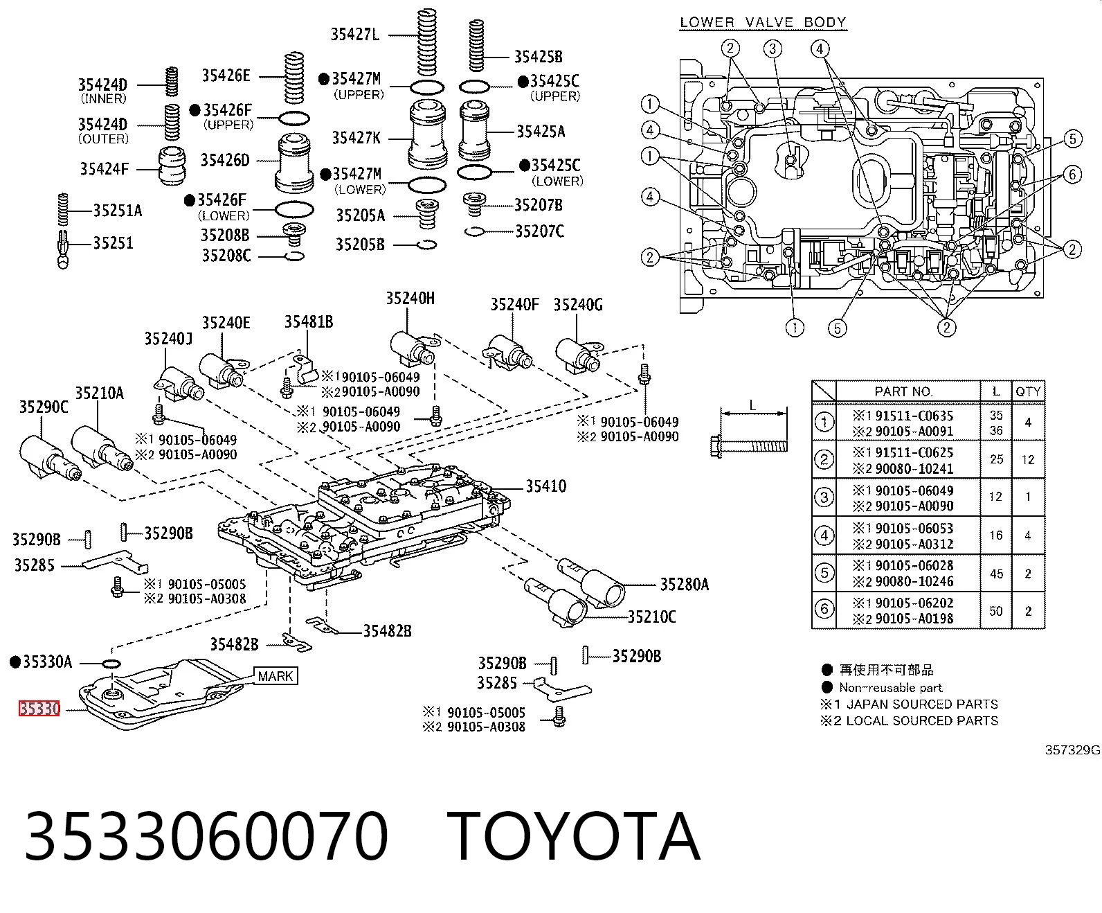 Масляный фильтр АКПП на Toyota Tundra  K5, K6