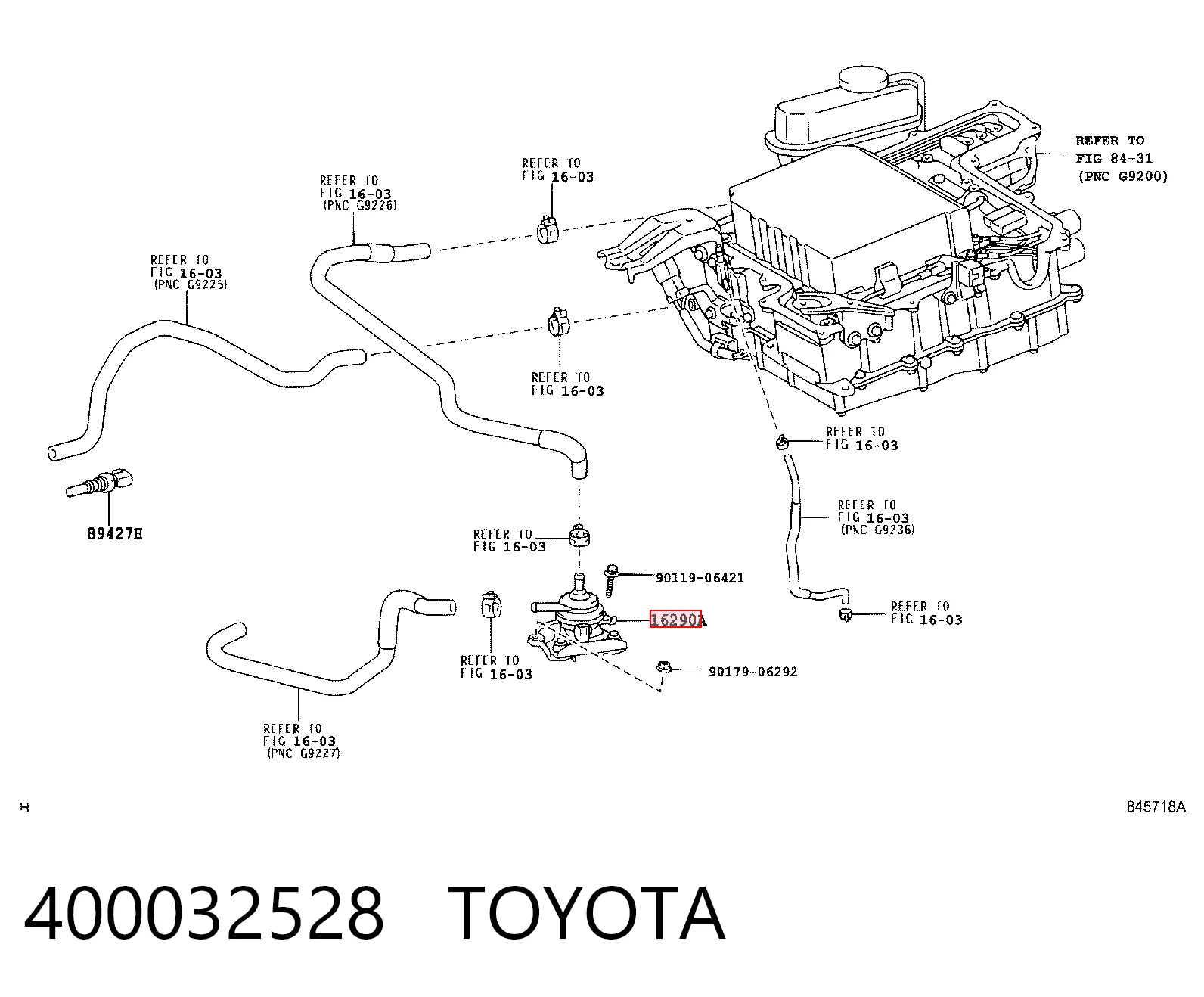 400032528 Toyota Насос охлаждения инвертора