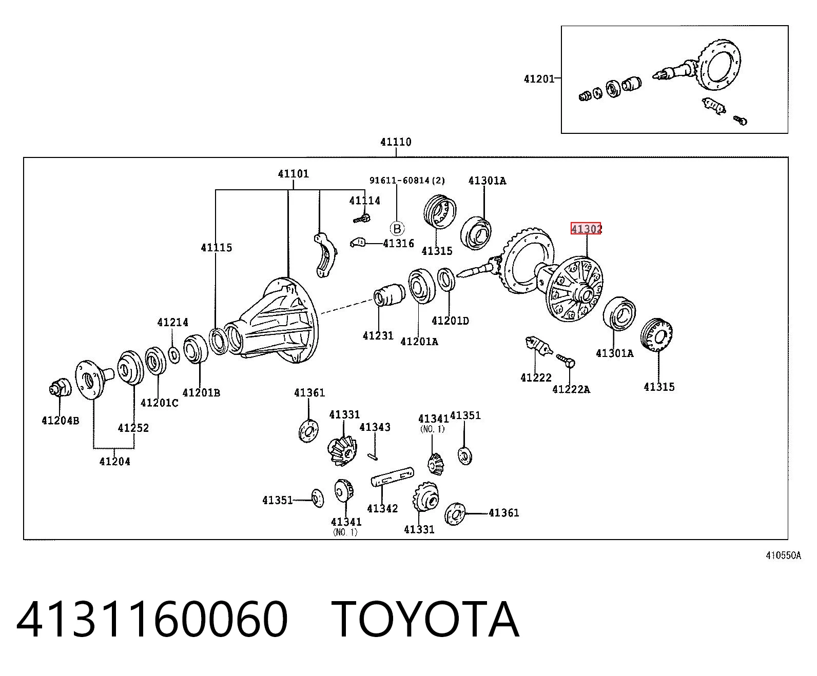 Редуктор задний Toyota Land Cruiser J8