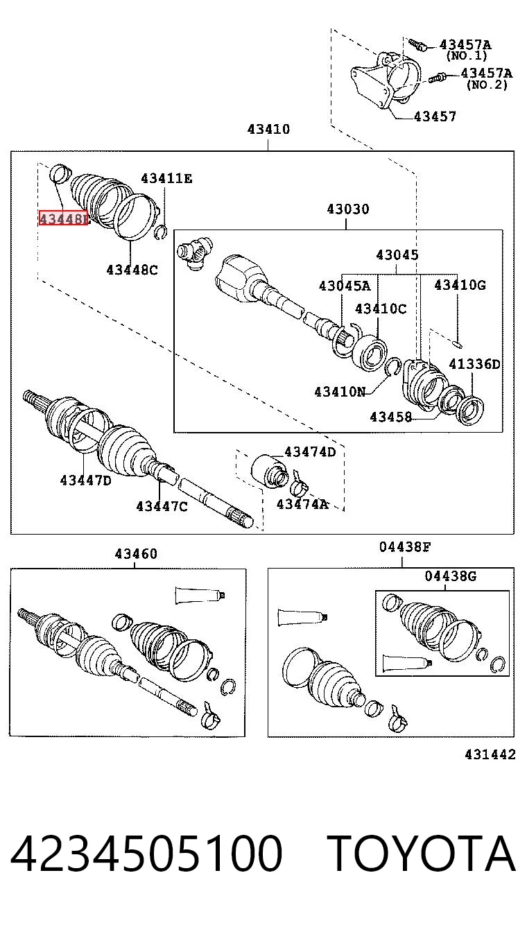 4234505100 Toyota 
