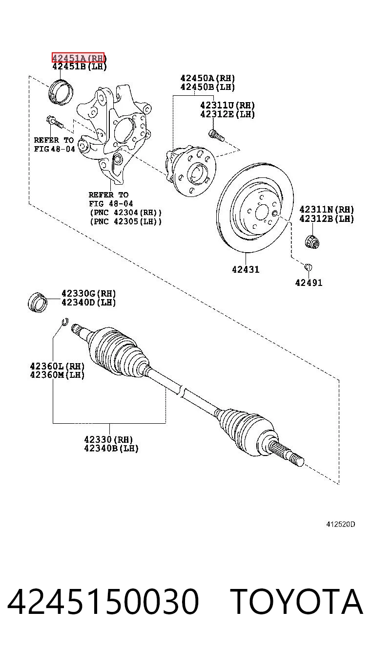 4245150030 Toyota