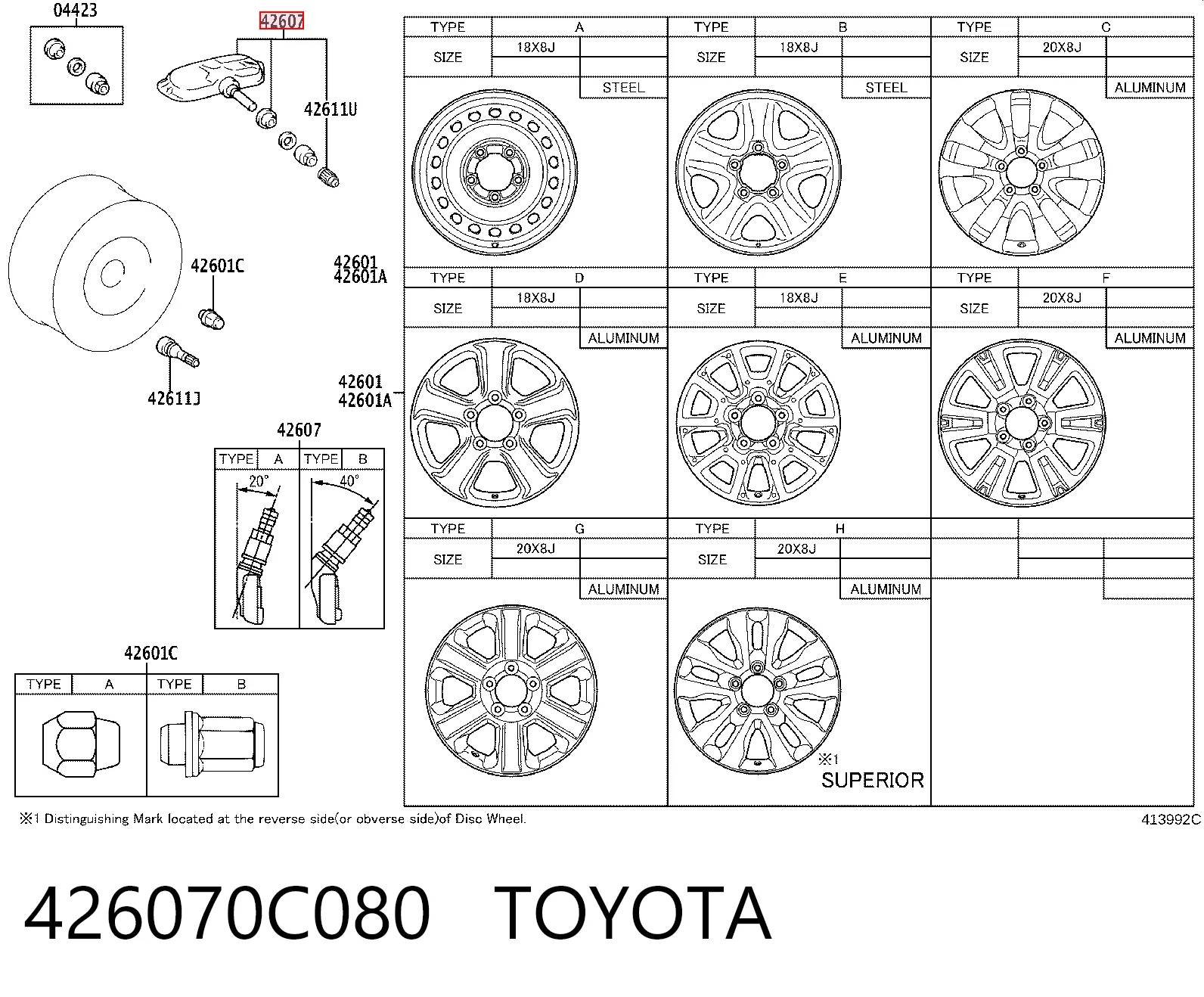 426070C080 Toyota Манометр воздушный
