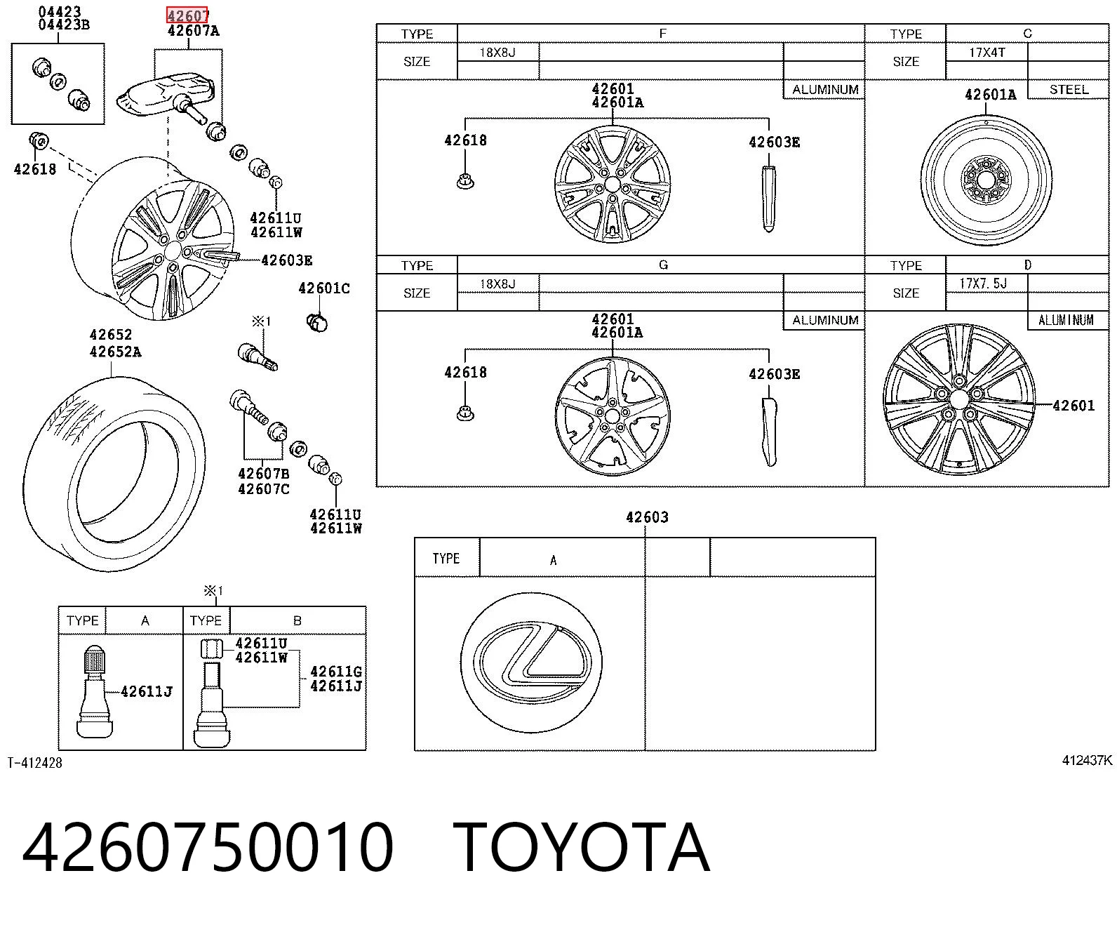  Датчик давления в шинах Toyota Avensis 2