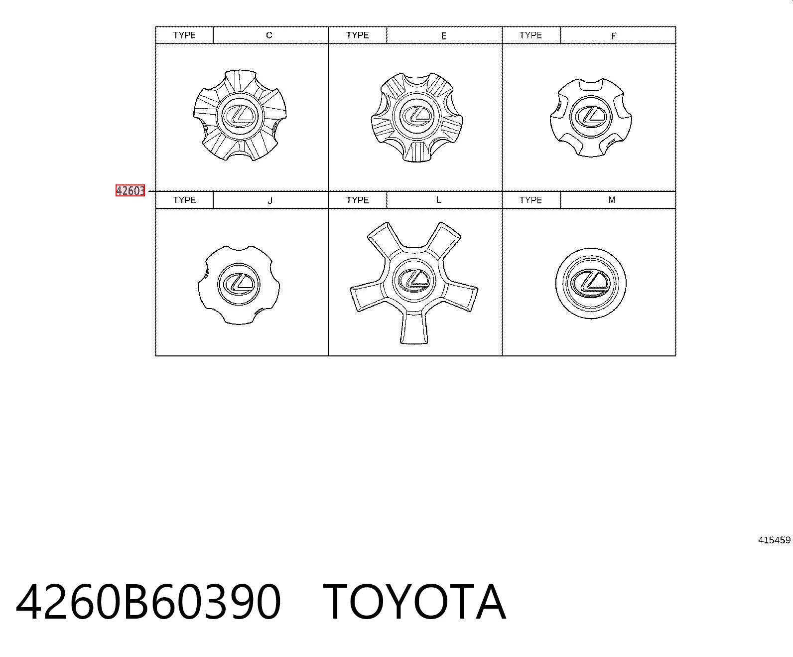 4260B60390 Toyota 