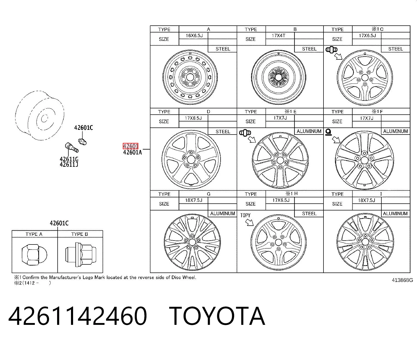 4261142460 Toyota 