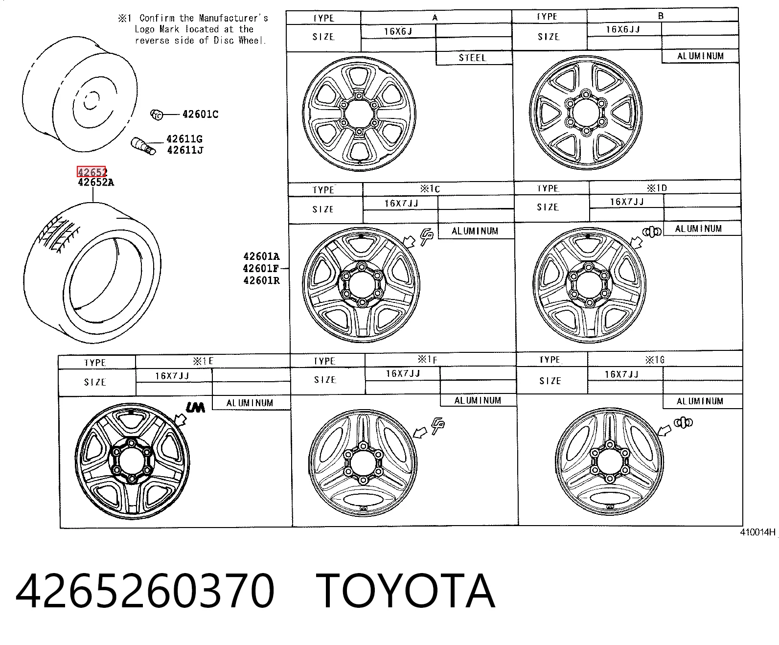 4265260370 Toyota