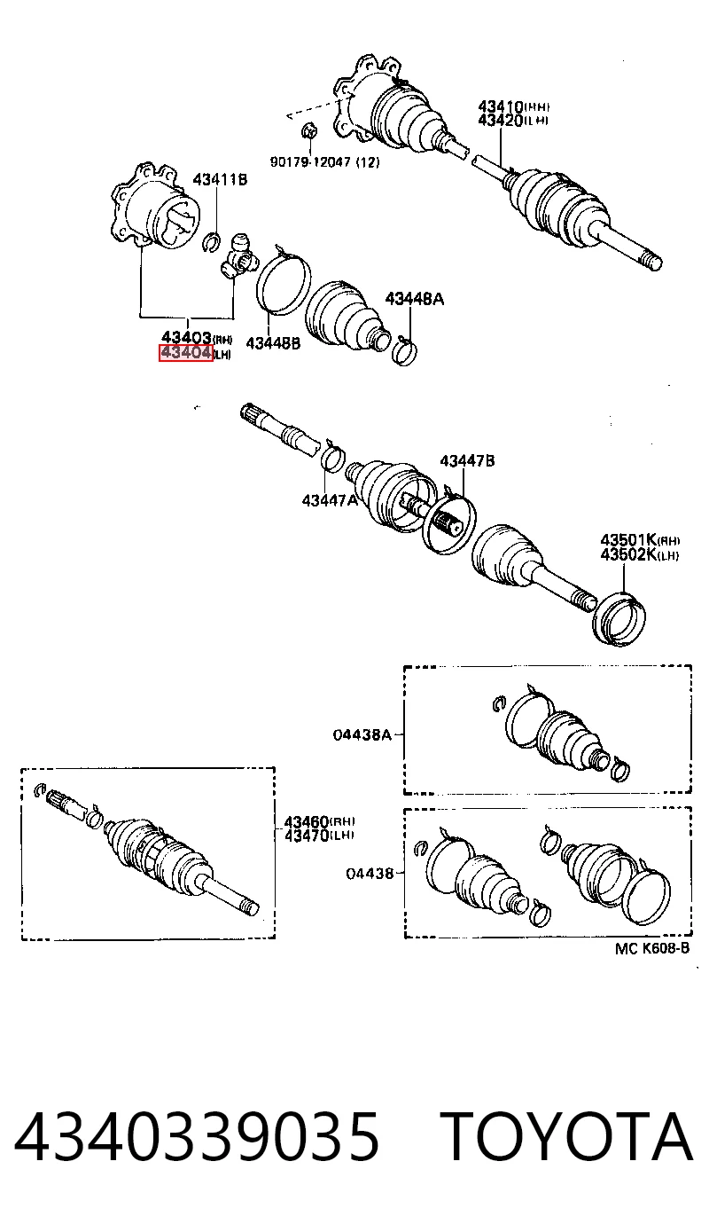 ШРУС внутренний, передний на Toyota 4 Runner  N130
