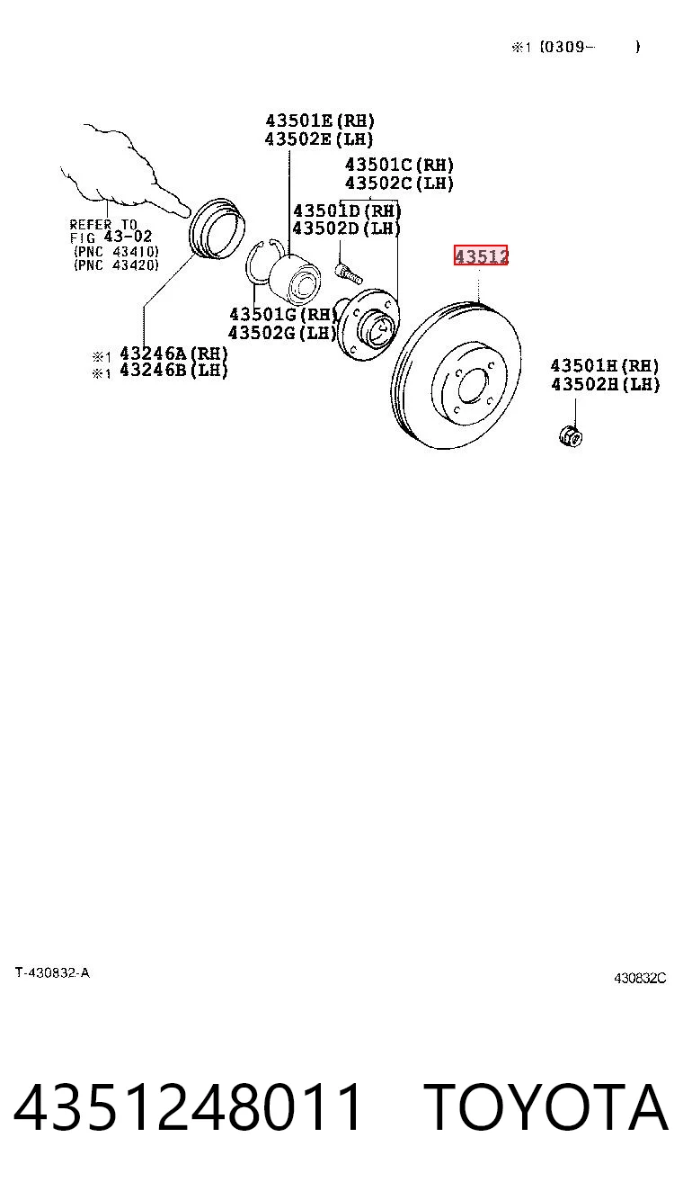 4351248011 Toyota Диск тормозной передний
