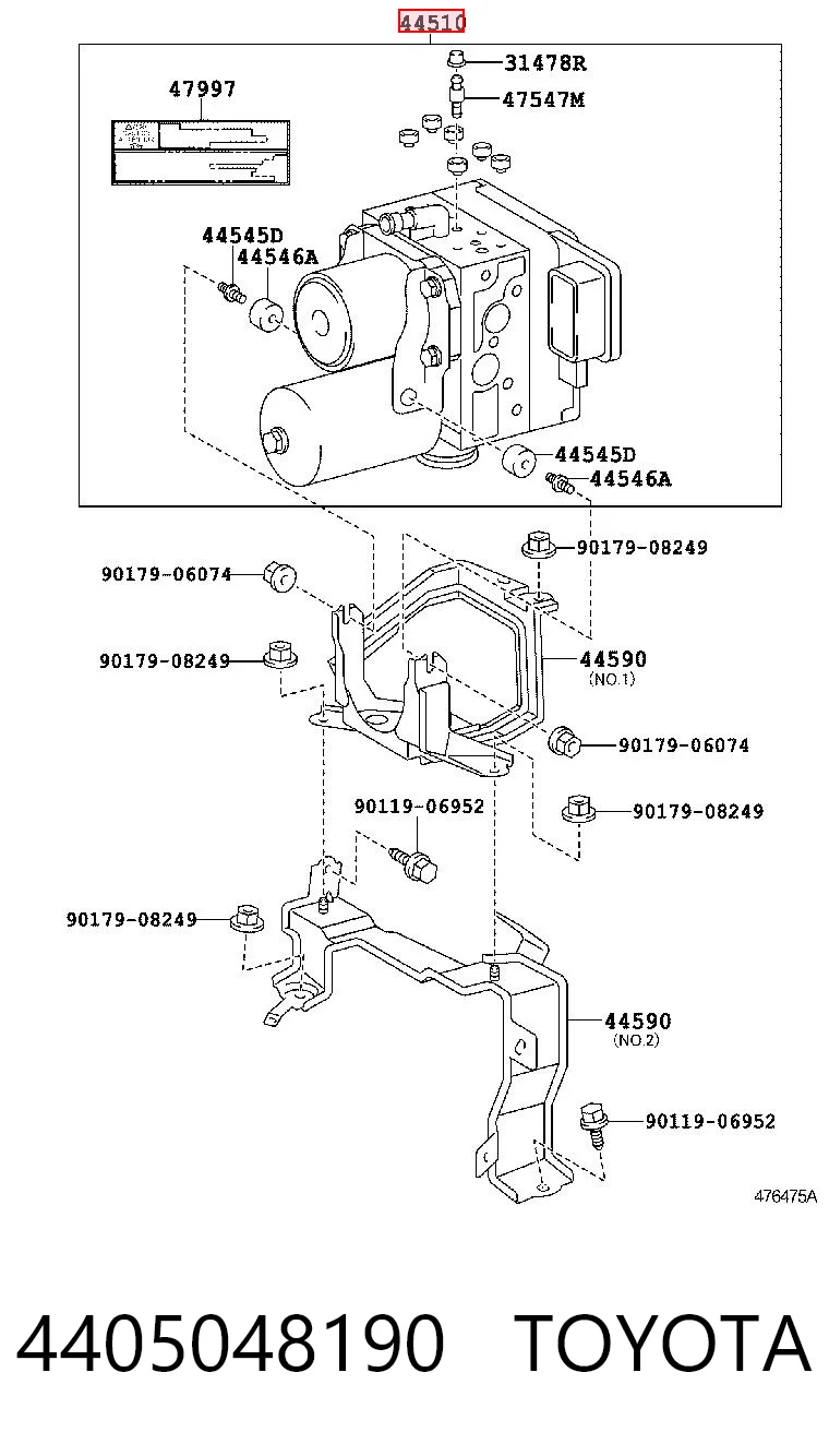 Блок ABS гидравлический на Lexus RX 300/330/350/400H U3