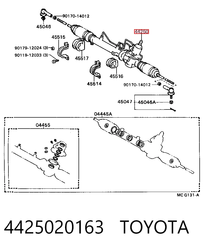 Управление рулевое в сборе на Toyota Camry II V2