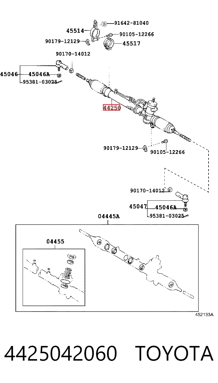 4425042060 Toyota Управление рулевое в сборе