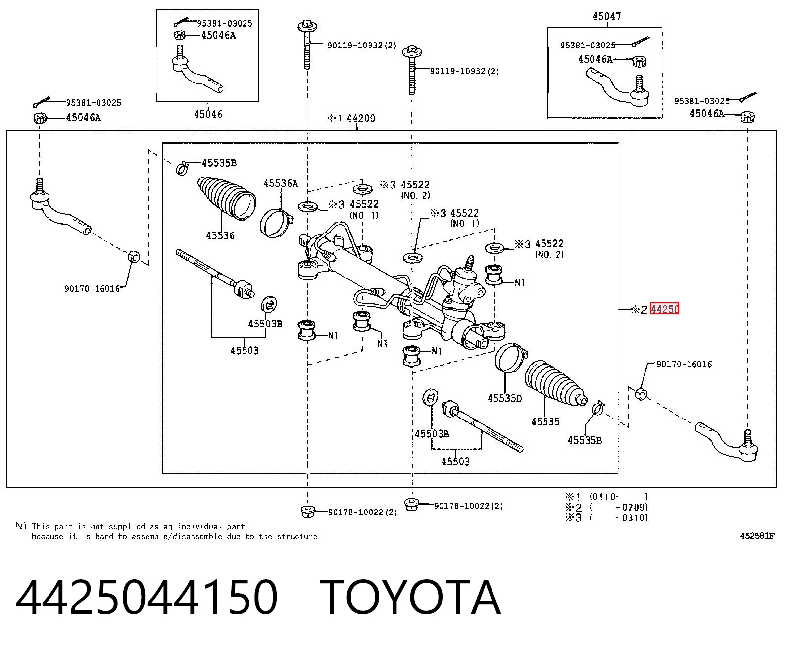 Управление рулевое в сборе на Toyota Avensis Verso LCM