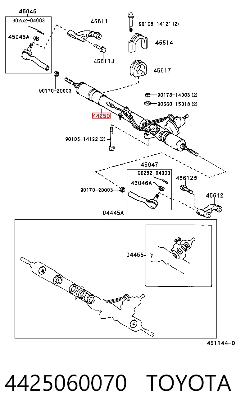 Купить RU442120T Ruei Рулевая рейка