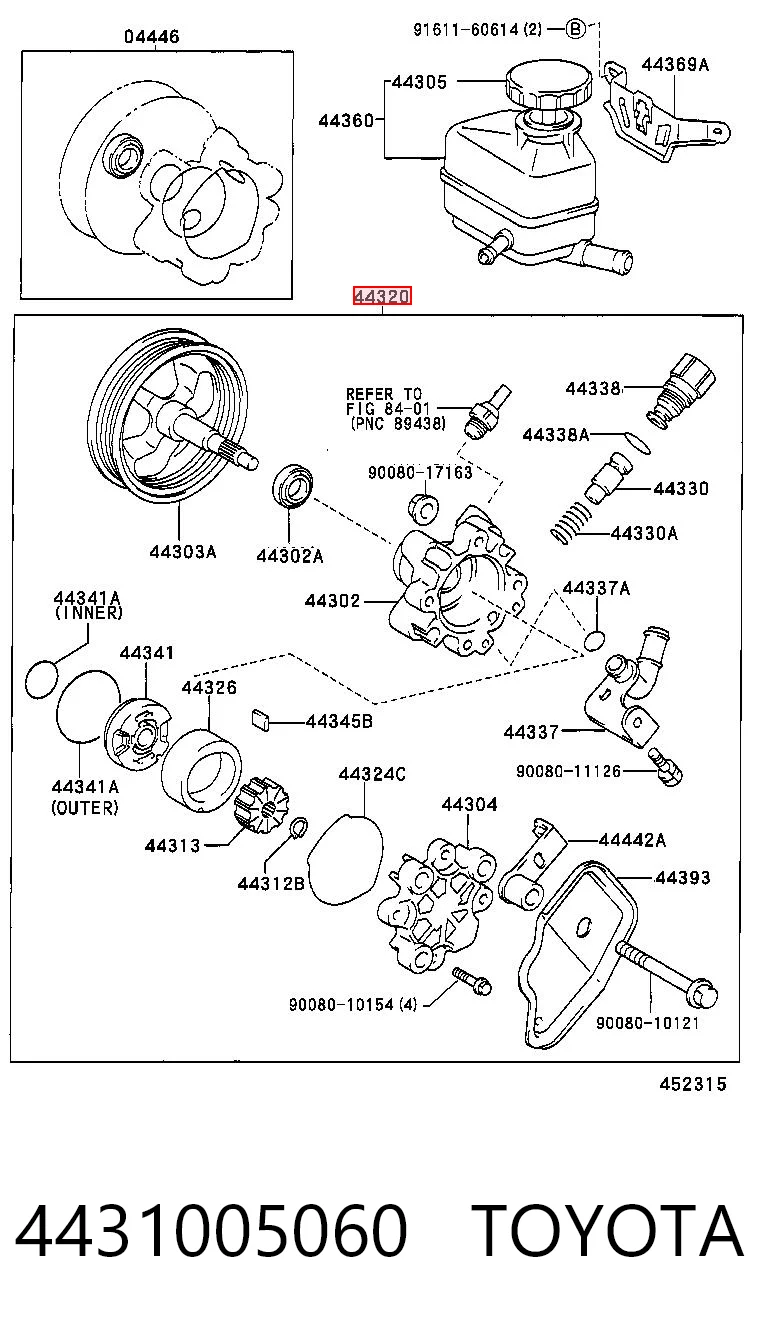 4431005060 Toyota ГУР руля