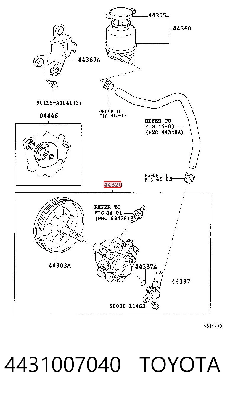 4431007040 Toyota ГУР руля