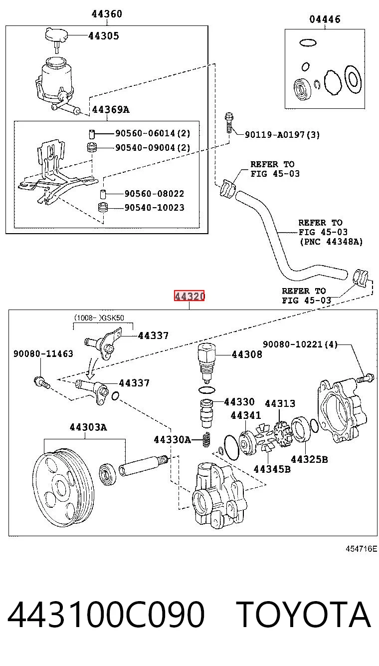 443100C090 Toyota ГУР руля