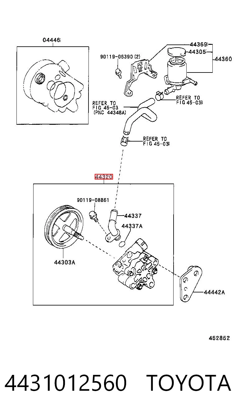 4431012560 Toyota ГУР руля