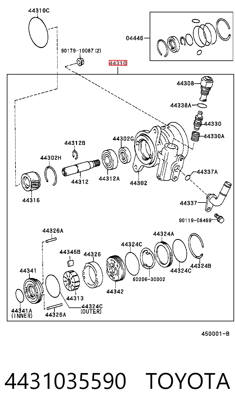 4431035590 Toyota ГУР руля