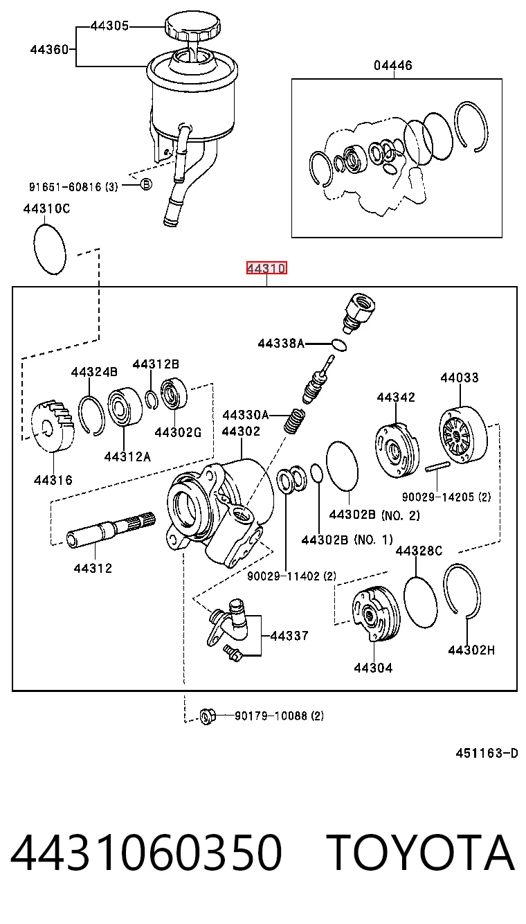 4431060350 Toyota ГУР руля