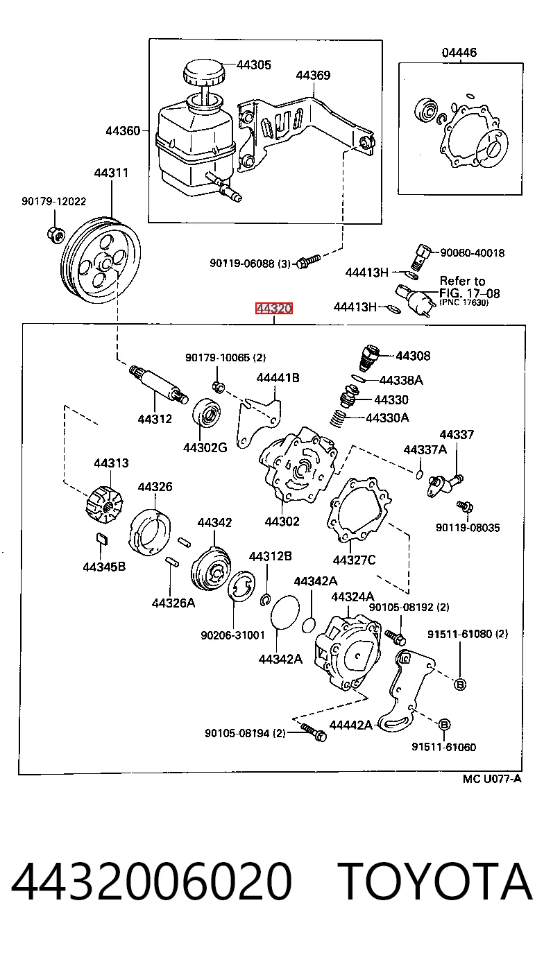4432006020 Toyota ГУР руля