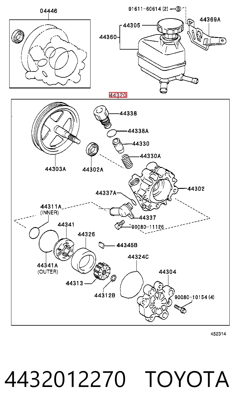 4432012270 Toyota ГУР руля