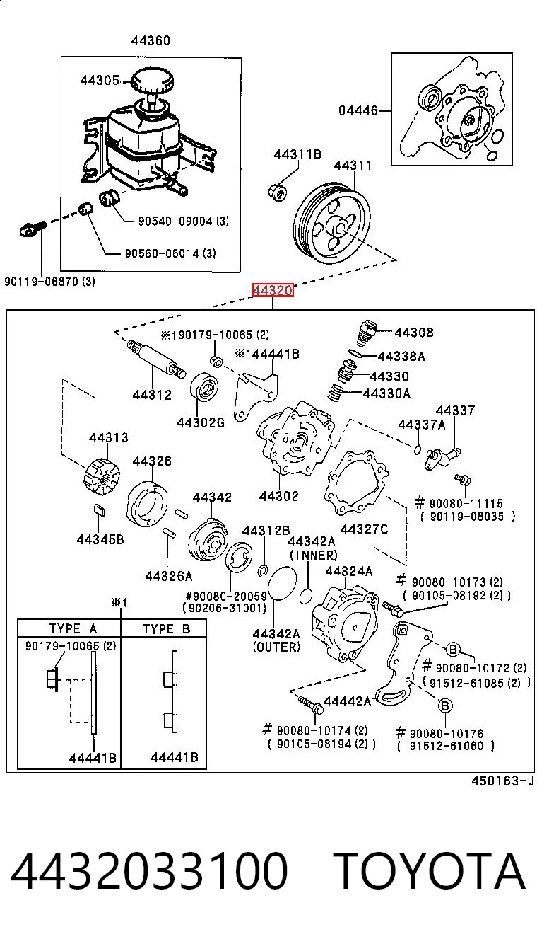 Купить ST4432006030 SAT Насос рулевого управления