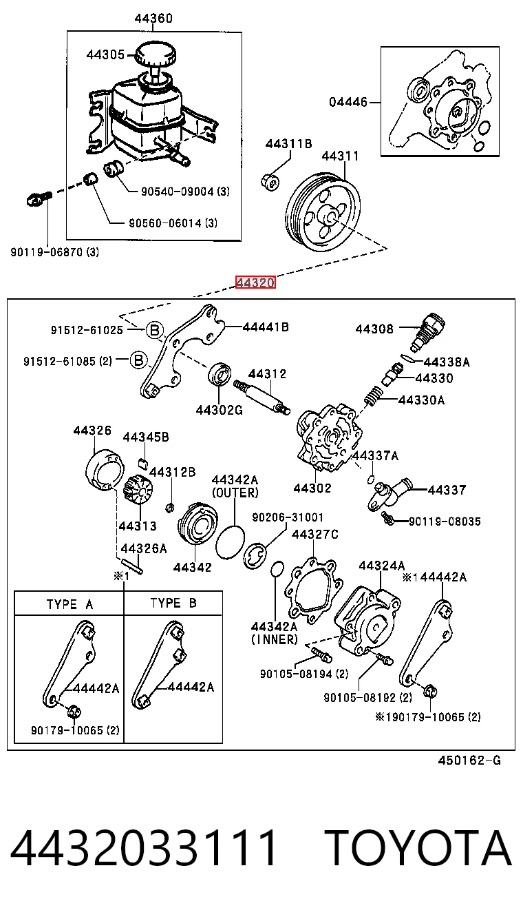4432033111 Toyota ГУР руля
