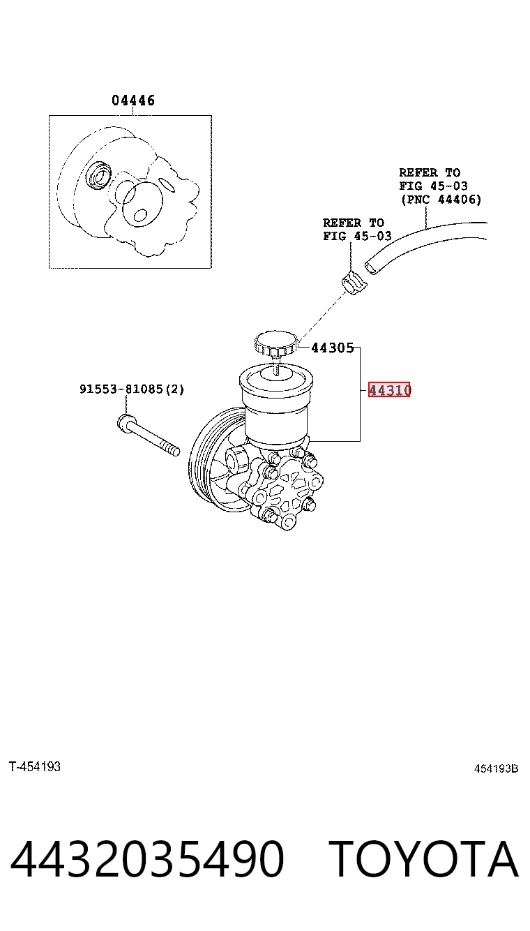 4432035490 Toyota ГУР руля