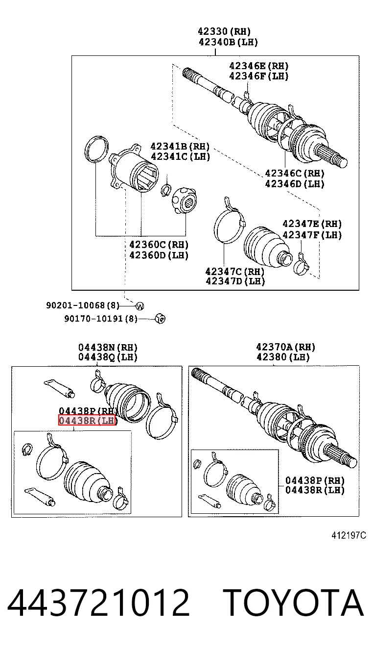 Пыльник ШРУСа внутренний, задней полуоси Suzuki 4411854G03000