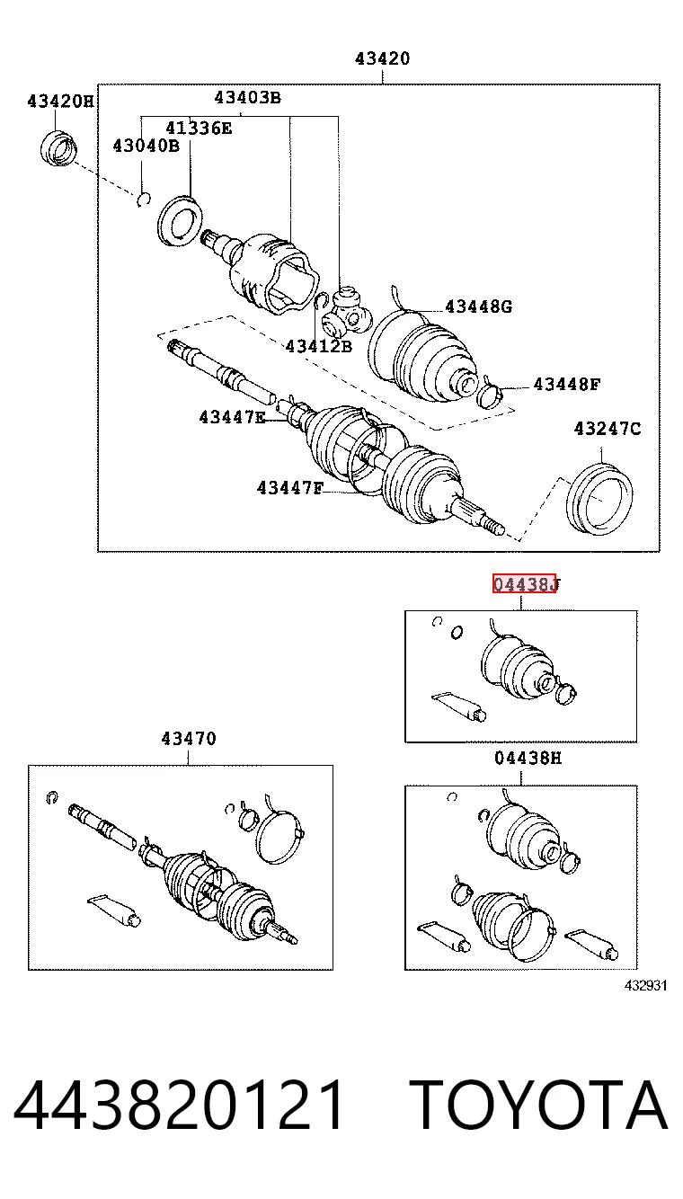 443820121 Toyota