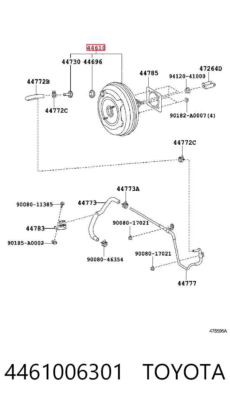 4461006301 Toyota Усилитель тормоза вакуумный