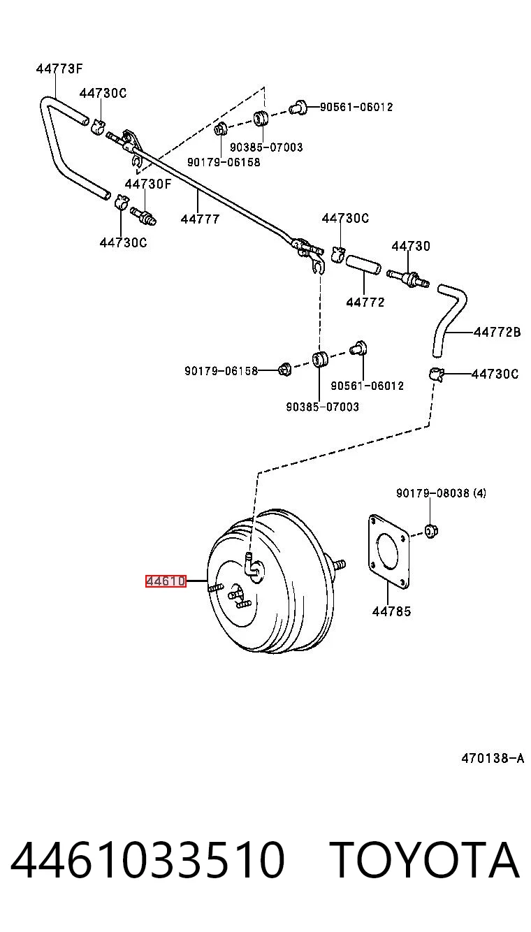4461033510 Toyota Усилитель тормоза вакуумный