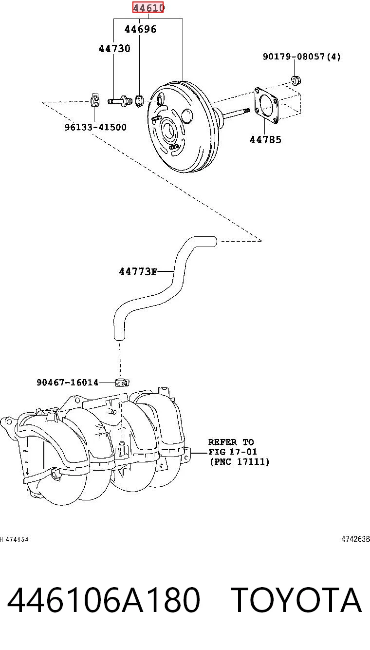Вакуумник Toyota 446106A180 цена, от 164.70 USD