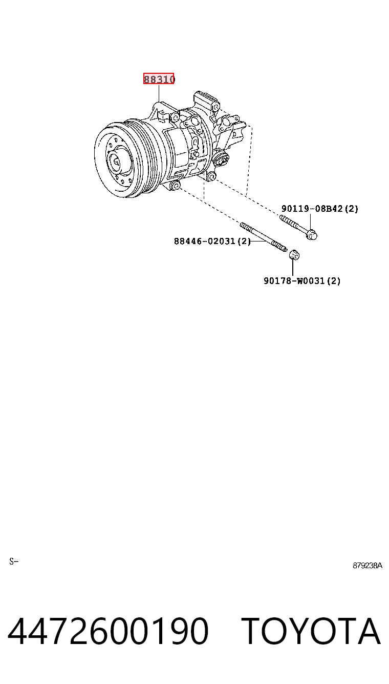 Компрессор системы кондиционирования Denso 4472600198 цена, от 209.93 USD
