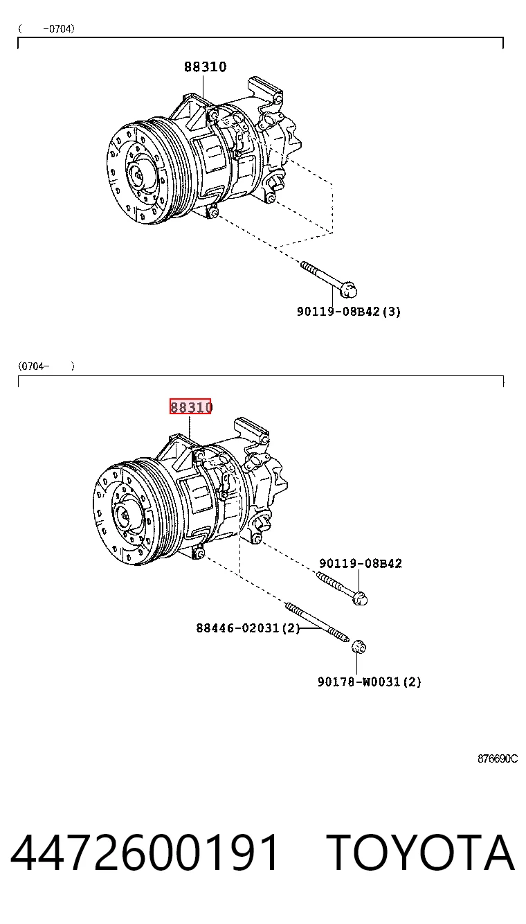 Компрессор системы кондиционирования Denso 4472600192 цена, от 190.03 USD
