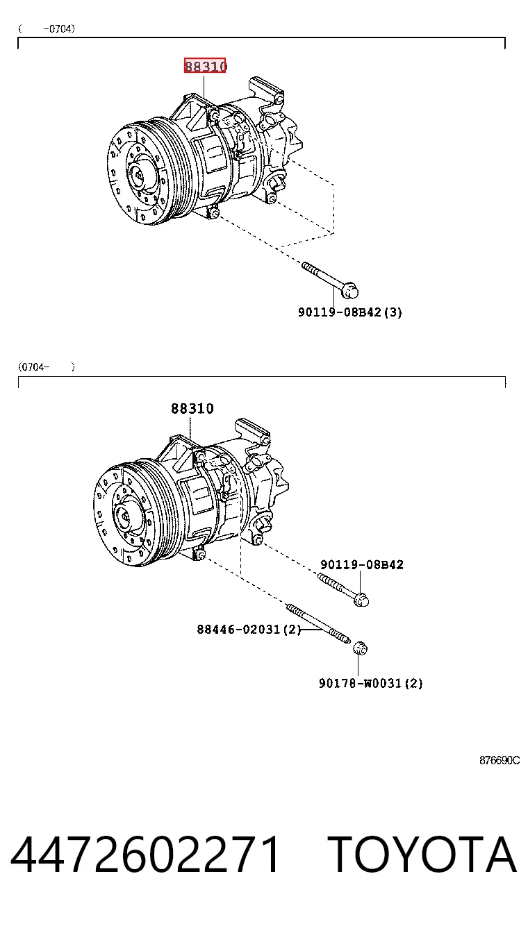 Компрессор кондиционера 4472600192 Denso