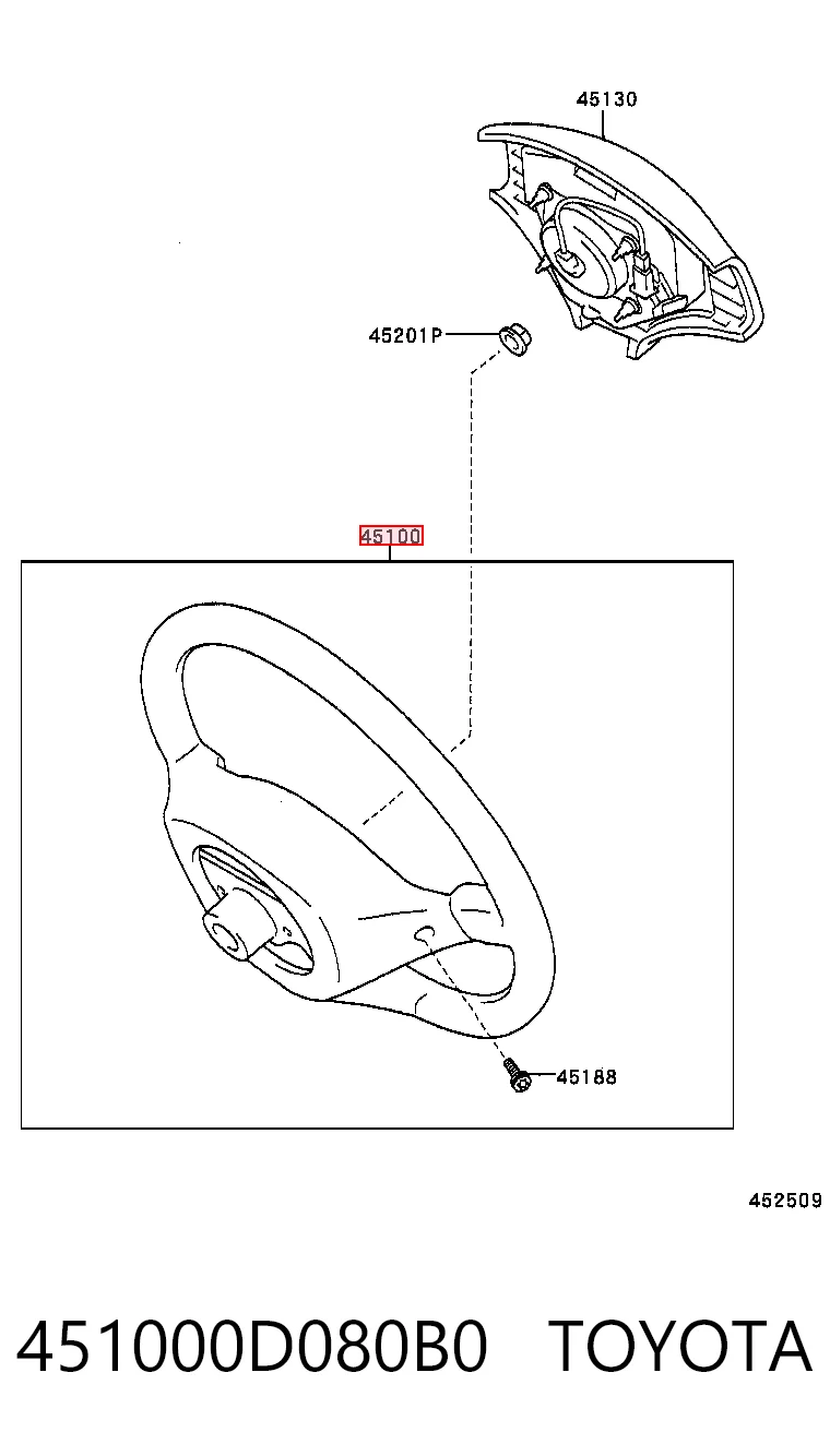 Рулевое колесо Toyota Yaris P10