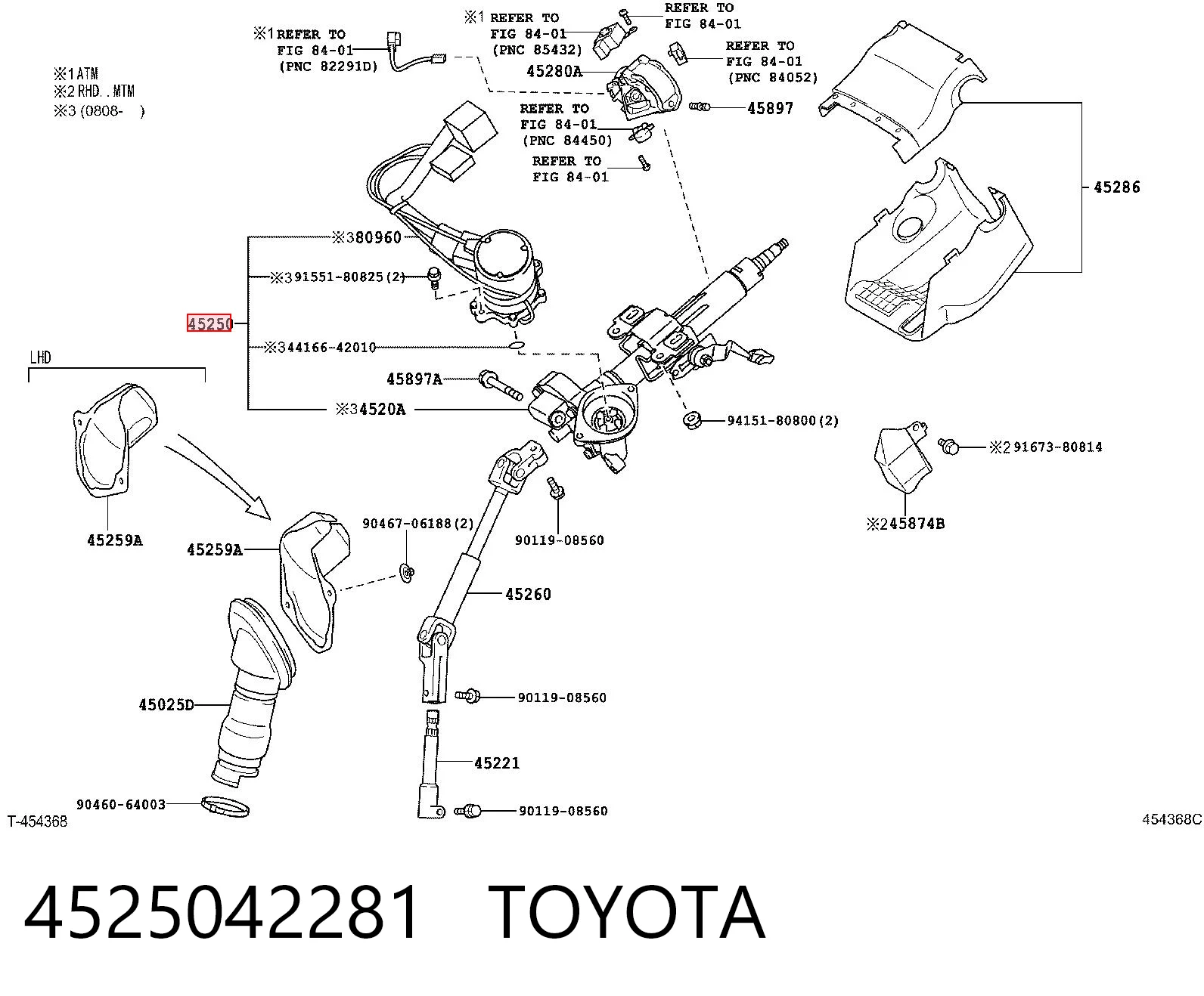 Колонка рулевого управления на Toyota RAV4 III A3
