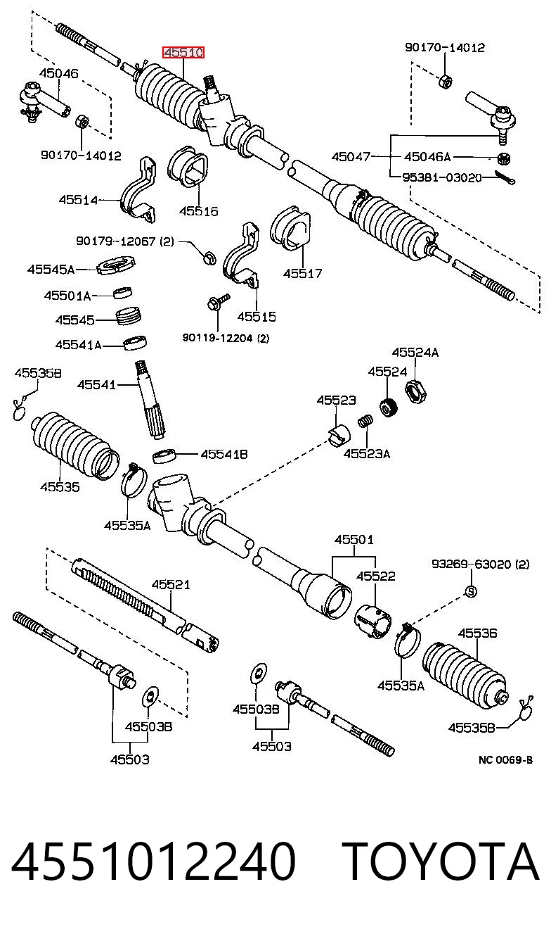 Рейка рулевая GS 1GS6774