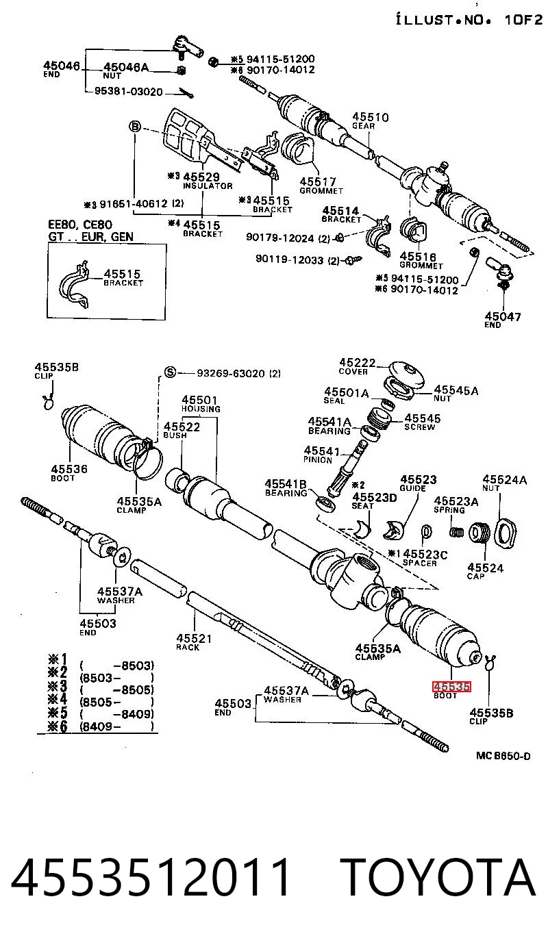 Купить RP2003 NIPPON MOTORS Пыльник рулевого механизма (рейки) правый