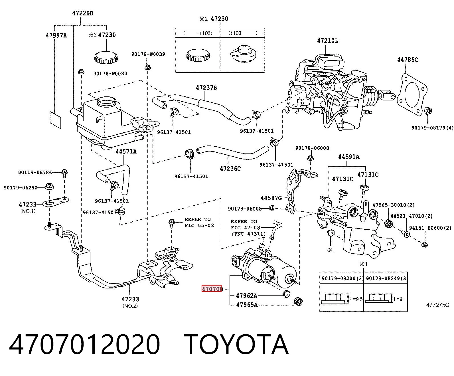 4707012020 Toyota Насос АБС (ABS) главного тормозного цилиндра