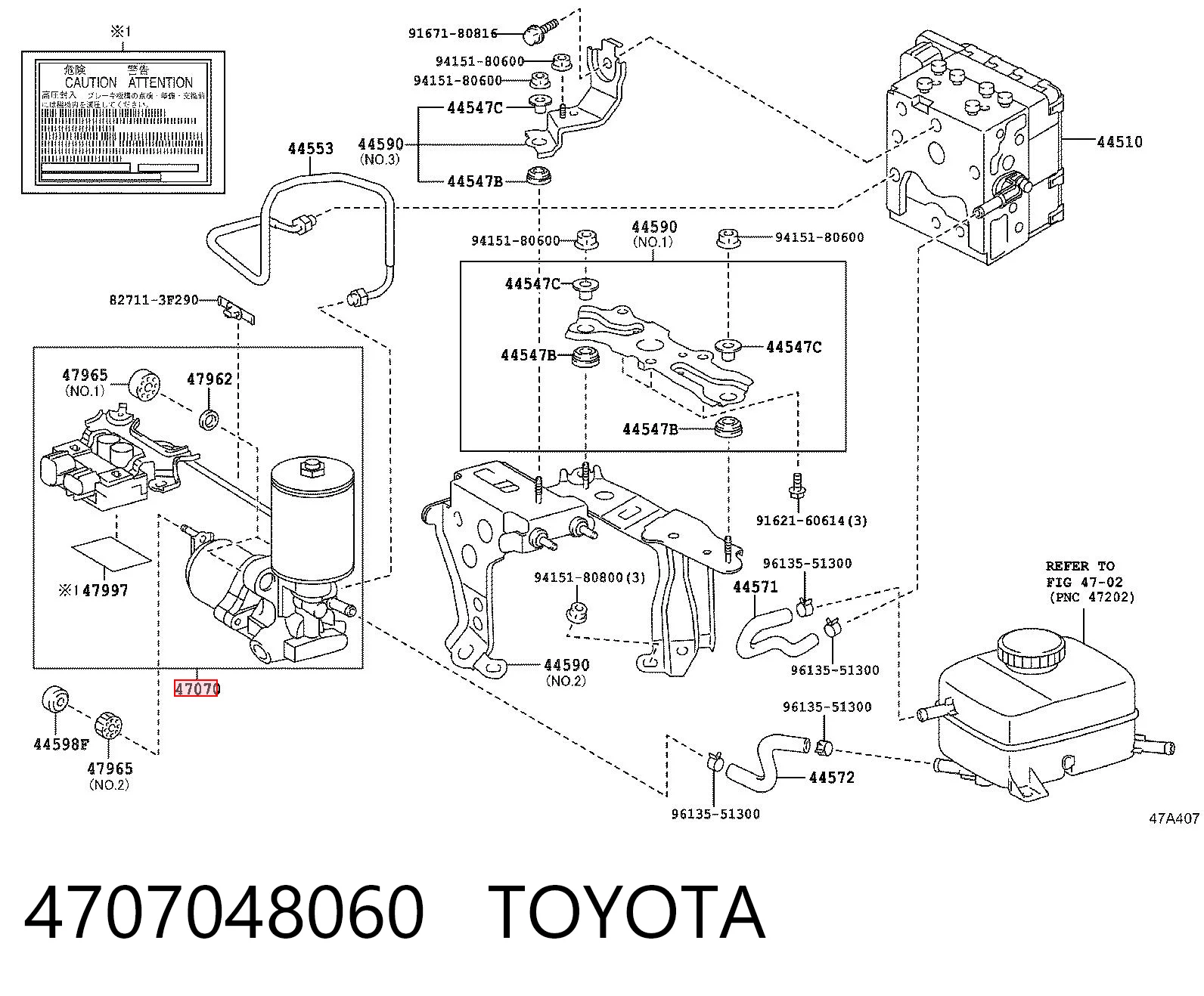 4707048060 Toyota Насос АБС (ABS) главного тормозного цилиндра