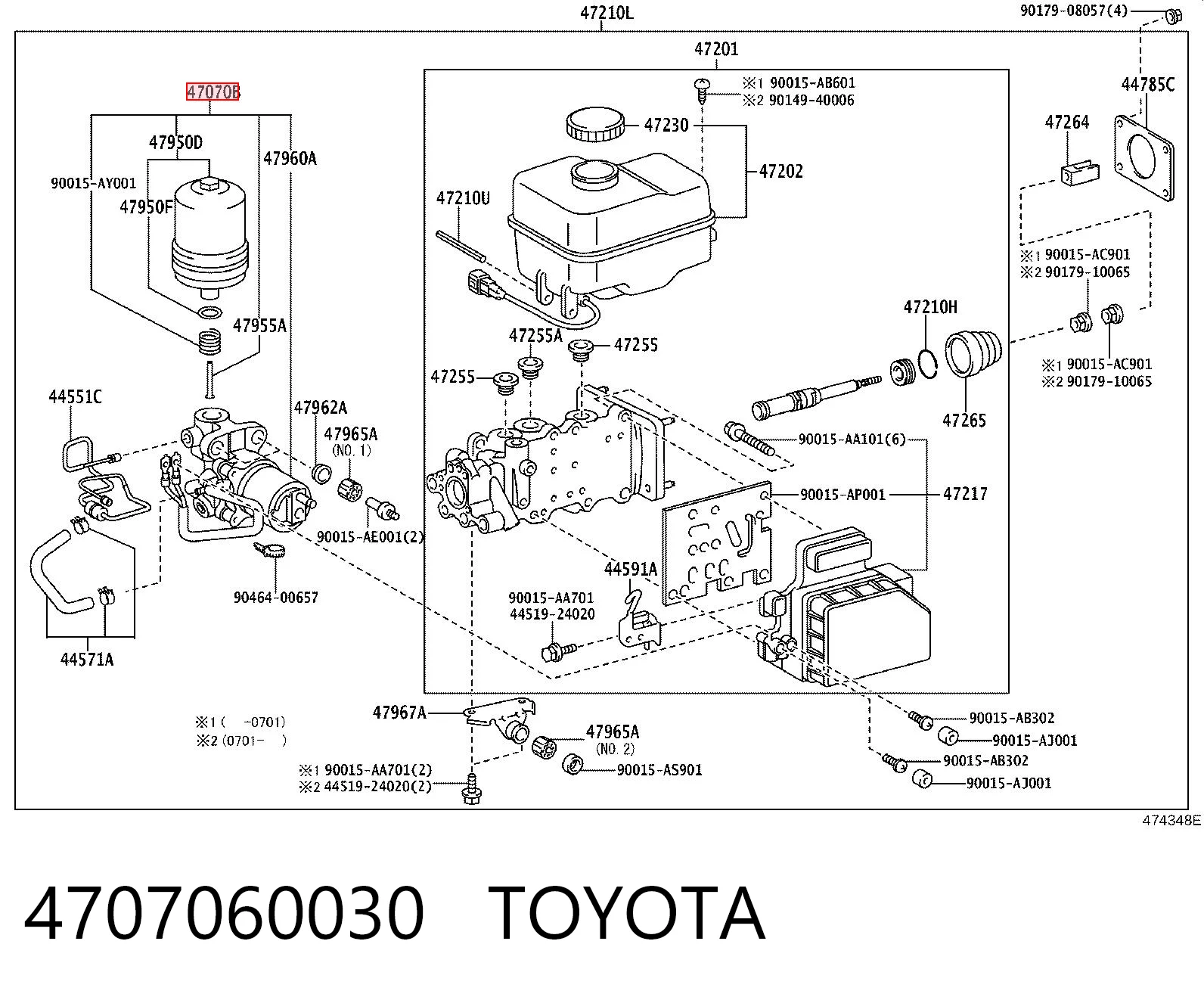 4707060030 Toyota Насос АБС (ABS) главного тормозного цилиндра