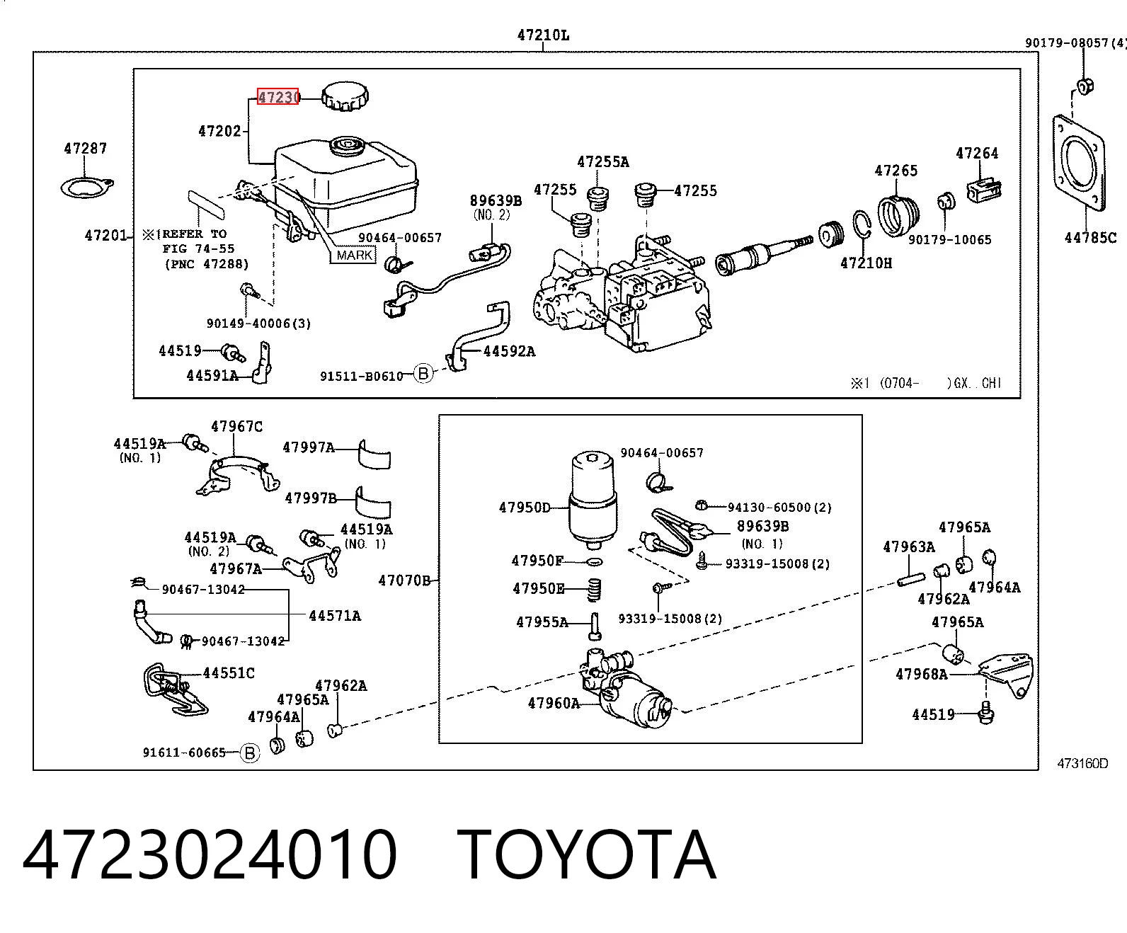 4723024010 Toyota Крышка бачка главного тормозного цилиндра