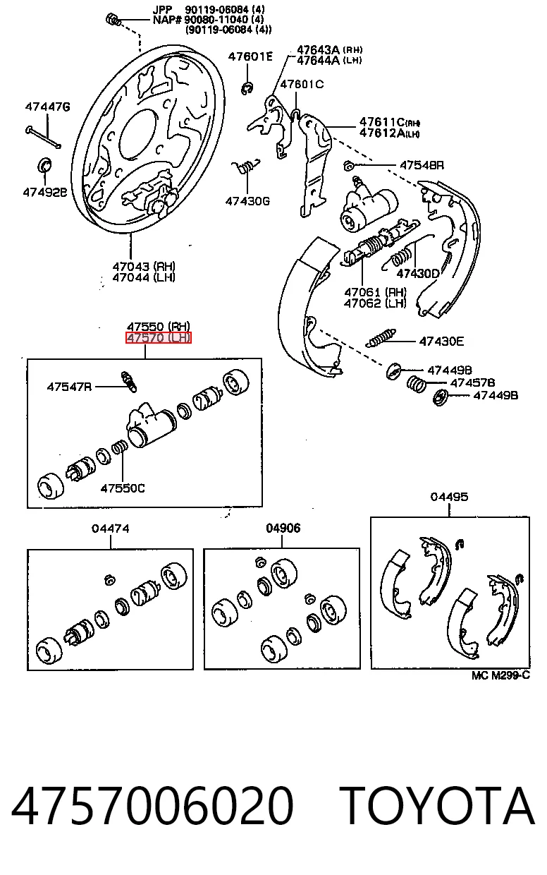 04888622AF Chrysler Цилиндр тормозной колесный, задний
