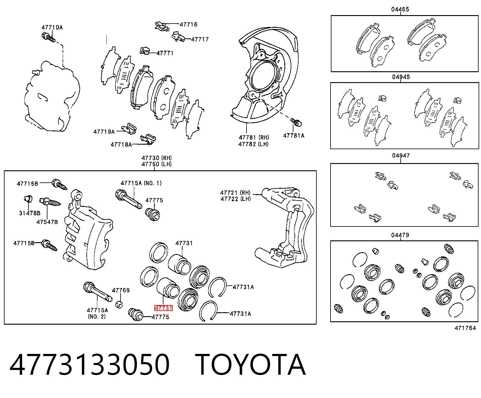 Поршень суппорта тормозного переднего P604804 Autofren