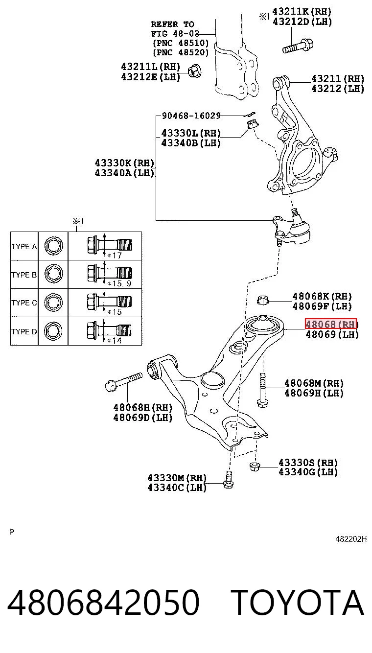  Нижний рычаг Toyota RAV4 3