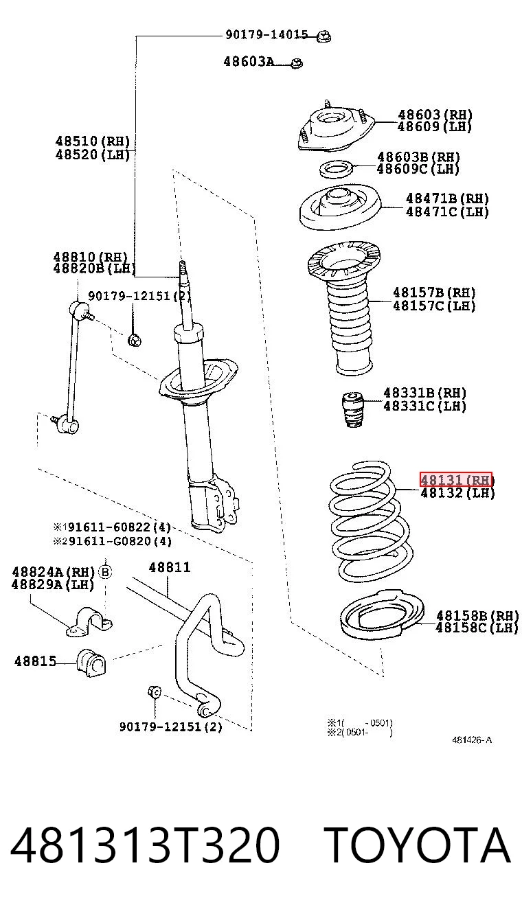 Пружина амортизатора передняя OBK C4T30031H цена, от 35.80 USD