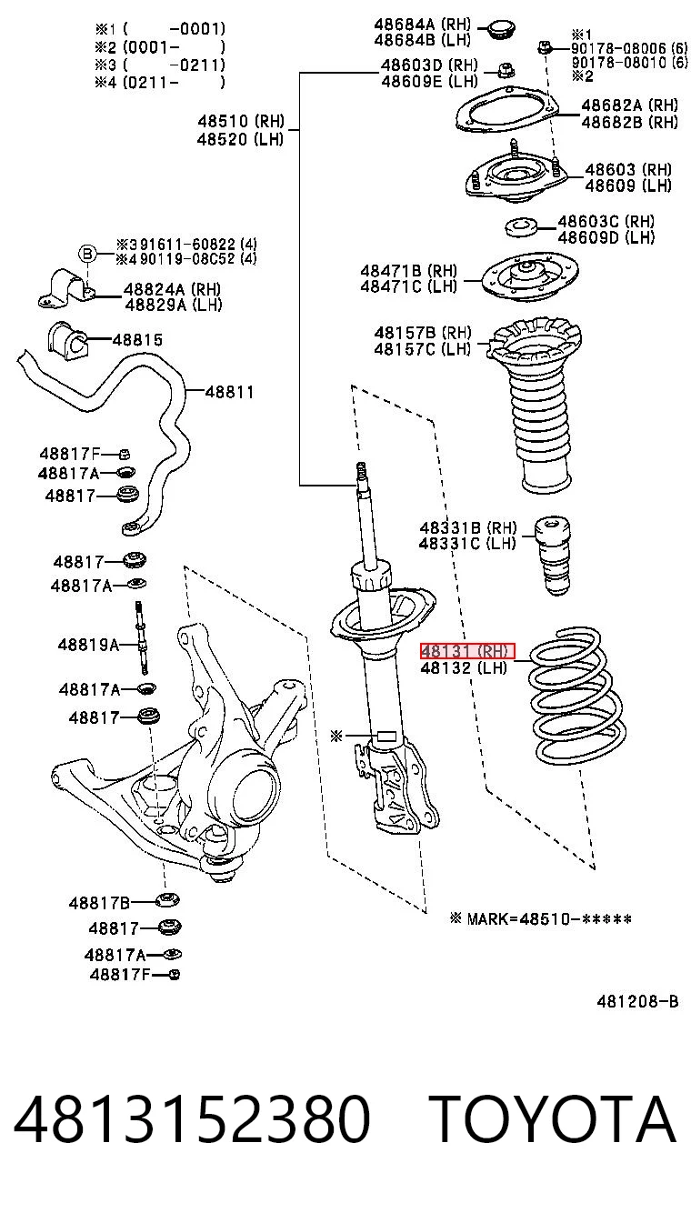  Передняя пружина Toyota Yaris 
